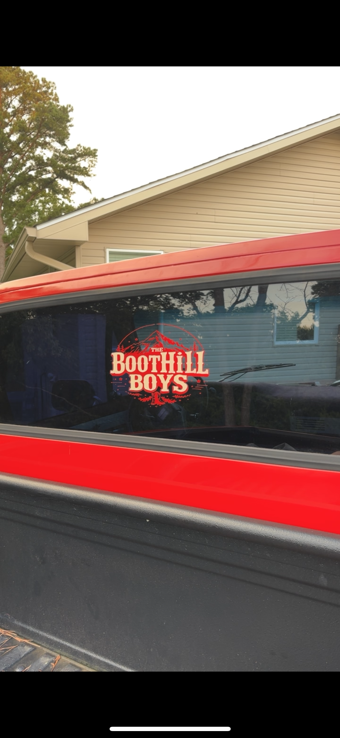 Boothill Boys window graphic close up